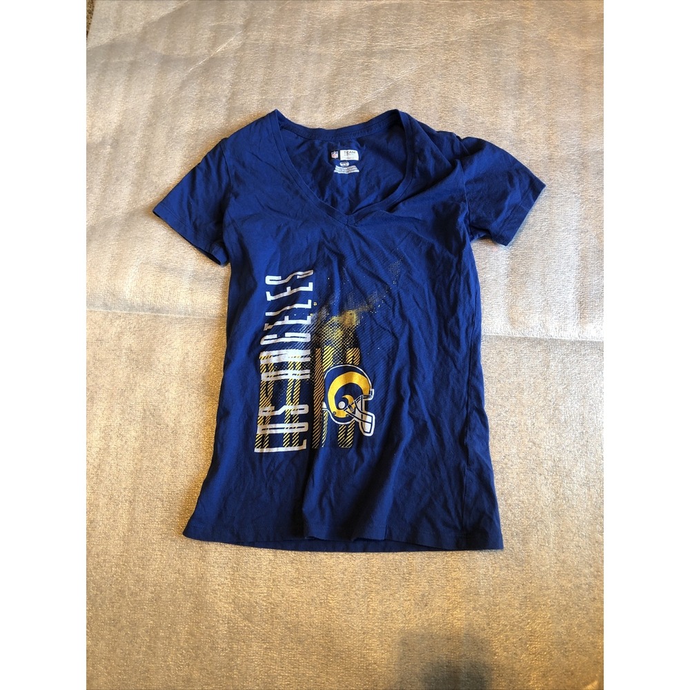 Los Angeles Rams Womens Tshirt V Neck Short Sleeve Size Medium NFL Team Apparel